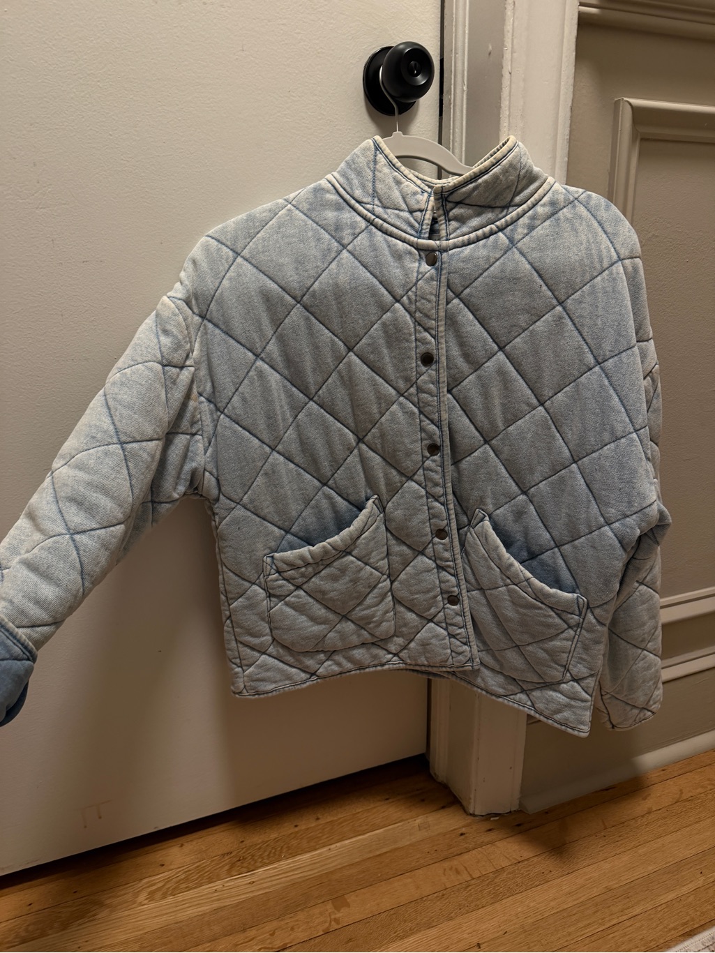 Quilted Light Blue Womens Jacket
